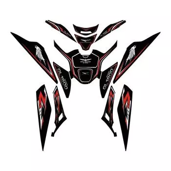 GL1800 наклейки для Honda Goldwing наклейки GL 1800 Gold Wing 2023 наклейка украшение комплект защиты бака аксессуары из ПВХ чёрный