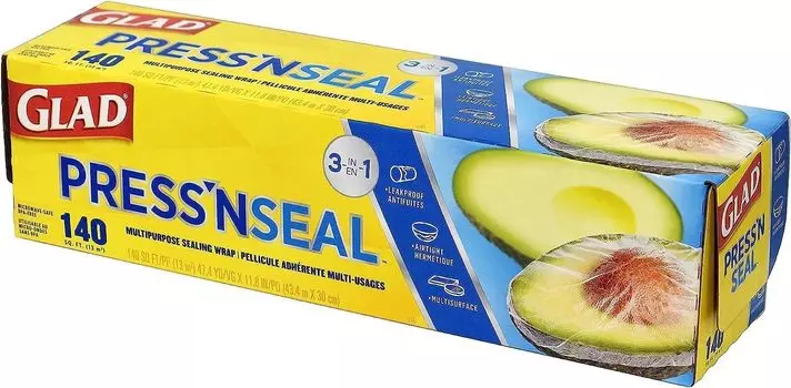 GLAD Seal Wrap Многоцелевая пищевая пленка для хранения 140 x Press n (30см 43.4м)