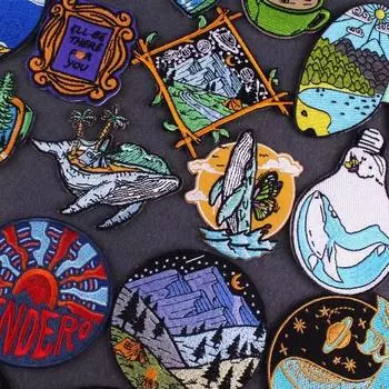 Гладильные наклейки-аппликации Parches на одежду, нашивки для одежды, нашивки в полоску на одежде