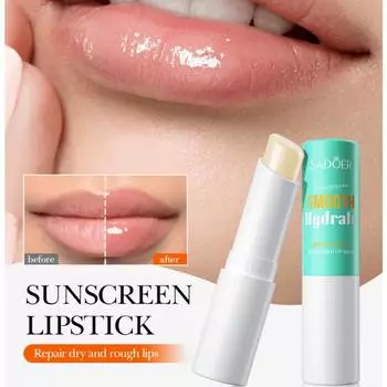 Гладкая и увлажняющая помада, солнцезащитная помада, увлажняющий и стойкий цвет, против омертвевшей кожи, блеск для губ против морщин белый