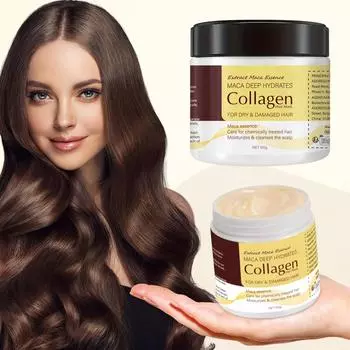 Гладкая маска для волос Кондиционер для волос Маска для волос Глубокое увлажнение 100 г One Size белый