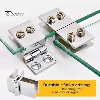 Гладкая прочная износостойкая дверная петля, устойчивая к пробиванию, стеклянная дверная петля для внутренних помещений серебряный