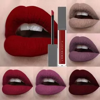 Гладкая увлажняющая губная помада с мерцанием, матовая стойкая водостойкая телесная помада, блеск для губ, косметика 10