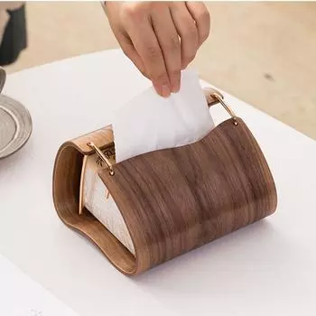 Гладкая вытяжка Ретро держатель для салфеток Большой открывающийся чехол для бумажных полотенец Деревянная коробка для салфеток Ванная комната Style 1