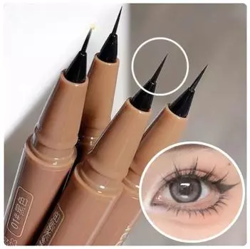 Гладкая жидкая подводка для глаз «Лежащий шелкопряд» Водостойкая долговечная черная ручка для глаз Быстросохнущий карандаш для глаз Ручка для нижних ресниц Корейский макияж глаз