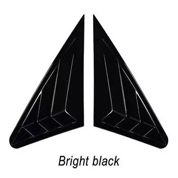 Гладкие черные чехлы на задние боковые окна из АБС-пластика для A3 S3 для седанов Bright black