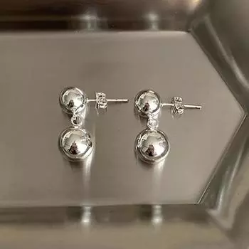 Гладкие круглые геометрические серьги Foxanry для женщин, модные минималистичные ювелирные изделия на юбилей, аксессуары, подарки 8mm серебряный