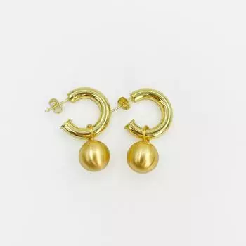 Гладкие круглые матовые матовые серьги-шарики простые высококачественные легкие роскошные серьги для женщин золотой