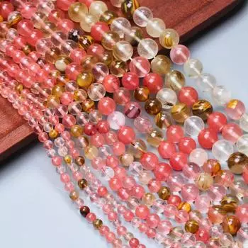 Гладкие круглые свободные бусины из натурального камня для девочек, очаровательные аксессуары для женщин, 20-40 шт., бусины 4 мм/6 мм/8 мм/10 мм, модные подарки для изготовления ювелирных изделий, браслет «сделай сам» 30Pcs 6mm