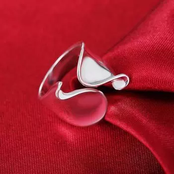Гладкие открытые кольца из серебра 925 пробы для женщин, подарки для вечеринок, новинка 2022 года