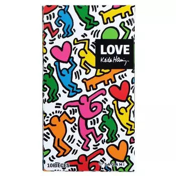 Гладкие презервативы Keith Haring из натурального каучукового латекса, гладкие, желеобразные, 10 штук [отдельный товар]
