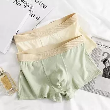 Гладкие трусы-боксеры Удобные мужские трусы-боксеры с широким эластичным поясом Облегающий дизайн Дышащий хлопок на весь день M кофейный