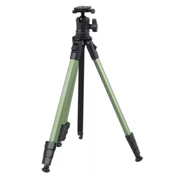 Гладкий алюминиевый штатив LEPTOS A294 Camper Green Edition Идеально подходит для беззеркальных камер Общая высота Стандартная совместимая свободная головка Одно толкающее открытие ножек