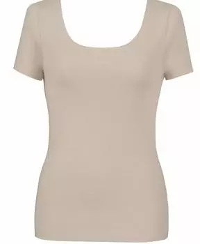 Гладкий и теплый внутренний U-образный вырез, роскошный комфорт EL4263 DR LL [Wing/Wacoal] Топы, нижнее белье, рукава 3/4, [хлопок на плоской подошве] для женщин