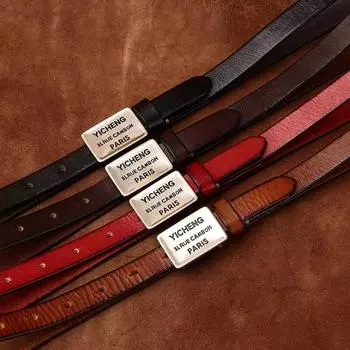 Гладкий ремень с пряжкой для женщин, универсальный, высокого класса, в стиле Ins, подходящий к юбке, кожаным джинсам, ремень с пряжкой для женщин 95cm