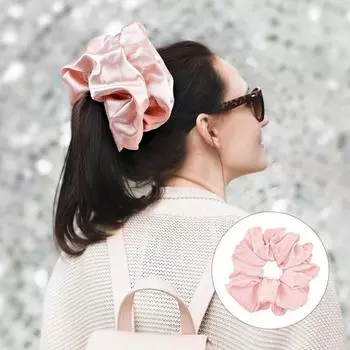 Гладкое атласное кольцо для волос для девочек, высокая эластичная резинка для волос «конский хвост», большая эластичная лента, пучок для волос, шарик для волос, «конский хвост», веревка для волос, аксессуары для волос красный