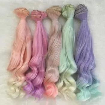 Гладкое наращивание натурального цвета, длинные вьющиеся волосы, парики BJD SD, аксессуары для кукол