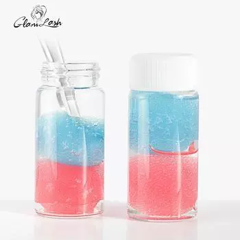 GLAMLASH 25 мл жидкость для удаления клея, пинцет для чистки ресниц, губка для чистки наращивания ресниц, очиститель для макияжа