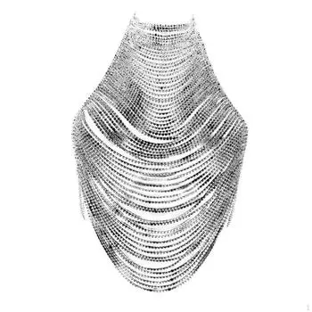 Гламурный комплект бикини со стразами для летних мероприятий серебряный