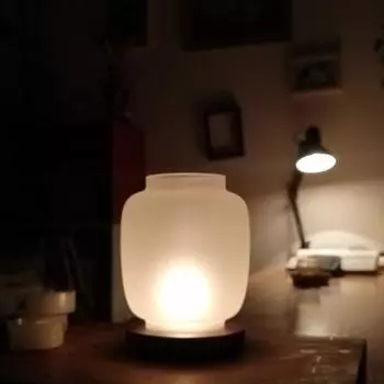 Glass Art Handicrafts Ambience Candlestick Decorative Glass Cover Ornaments Wood Desktop Windproof Design Unique Home Decor