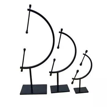 Glass Ball Sphere Decorative Globe Shape Display Stand Crystal Ball Base Ornament Home Decor S чёрный