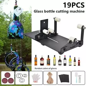 Glass Bottle Cutter DIY Machine Cutting Tool Square and Round Wine Beer Glass Sculptures Cutter DIY Crafting Glass Cutter чёрный