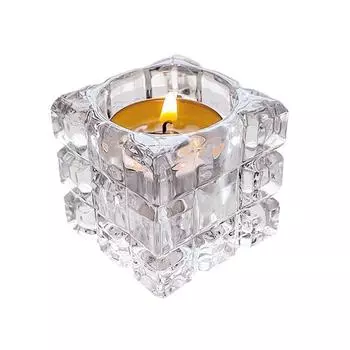 Glass Candle Holder Wedding Candle Holder Retro Table Decoration Increase The Atmosphere Of Celebration Visual Cooling Effect