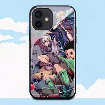 Glass Case for iPhone 14 GON FREECSS Anime Case For iPhone 11 12 13 14 Pro max mini 6 6s 7 8 14 Plus X XS XR SE Killua Zoldyck iPhone 6 6s