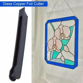 Резак для медной фольги для стекла Ручной фольгатор Эргономичный DIY-инструмент для фольгирования витражей Медь Более высокая скорость вязания жёлтый