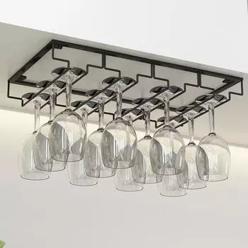 Glass Goblet Iron Rack Iron Wine Rack Glass Holder Under Cabinet High Quality Stemware Stand Hanging Shelf Bar Tool