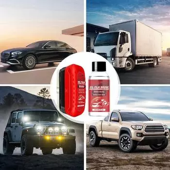 Glass Oil Film Remover Powerful Windshield Cleaner & Oil Film Remover Car Glass Cleaning Tool Car Oil Film Cleaning Brush CHINA