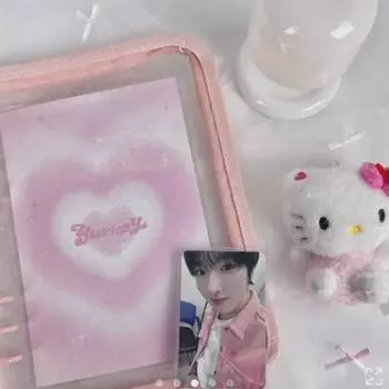 Glass Six-hole Binder Pocabinder With Inlay