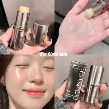 Glass Skin Highlighter Stick Natural Water Light Face Clear Shining Highlighter Contour Blusher Brightening Face Korean Makeup 01 Glass skin