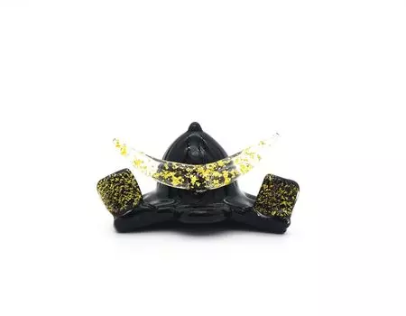 Glass Square May Doll Festival Gold Leaf Kabuto Black Large Boy s