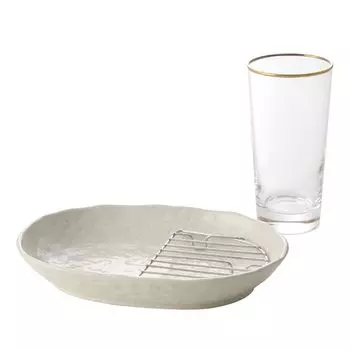 Glass Tumbler Glass Sour Glass 435ml Slatted Plate 23cm High Color Set Approx. & Approx. LM-3003B белый