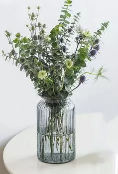 Glass Vase Clear Glass Flower Base Large Straight Cylinder Glass Vase Flower Vase Transparent European Style Flower Base Glass Vase Scandinavian Style