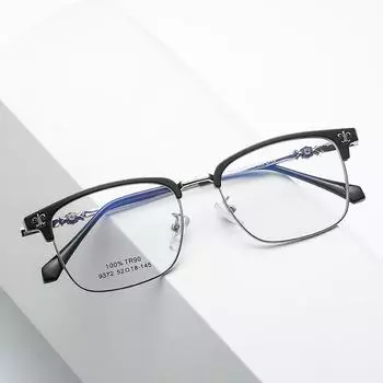 Glasses Frame Men S Metal Retro Ultra-Light Eyebrows Square Can Be Equipped With Myopia Optical Glasses Frame