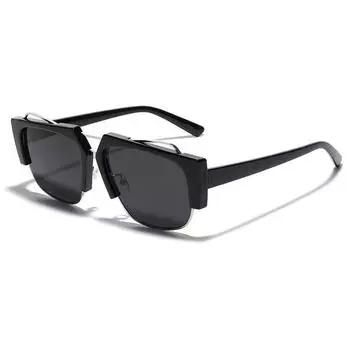 Glasses Large Frame Square Semi-Metal Sunglasses Women S Trend Sunglasses Men S