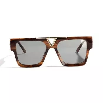 Glasses Love Legs Square Large Frame Semi-Metal Sunglasses Men S Face Covering Versatile Sunglasses Women S Personality