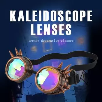 Очки мужские круглые солнцезащитные очки женские вечерние психоделические призматические дифракционные радужные линзы EDM солнцезащитные очки женские чёрный