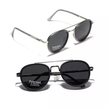 Glasses Metal Double Beam Medieval Round Sunglasses Women S Polarized Sunglasses Men S Driver Glasses темно-зеленого