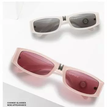 Glasses Rectangle Sunglasses Male Punk Future Wind Sweet Cool Sunglasses Female