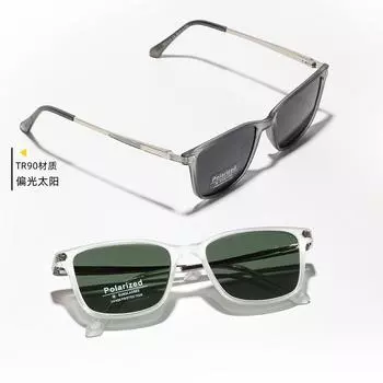 Glasses Square Versatile Square Sunglasses Women S Retro Tr90 Polarized Sunglasses Men S Sunglasses темно-зеленого