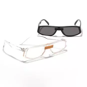 Glasses Sunglasses Women S Square Sweet Cool Glasses Future Style Personalized Street Sunglasses Men прозрачный