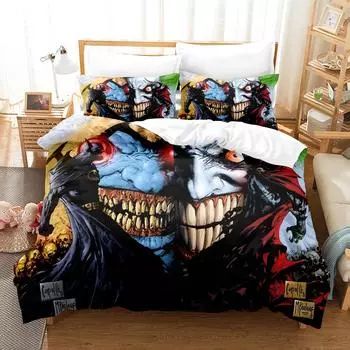 Главная 3D печатный комплект постельного белья односпальное одеяло королевы наволочка постельное белье для взрослых домашний текстиль (Комплект из трех частей) EU single 135x200cm