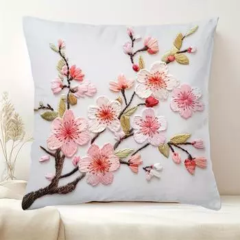 Главная 45X45 без подушки, 2 упаковки, простая цветочная подушка, квадратная наволочка, диван, гостиная, прикроватная подушка, съемная 45X45cm 2PCS разноцветный