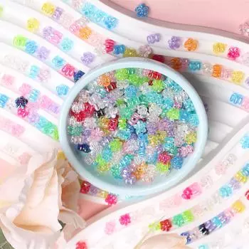 Главная Акриловые аксессуары ручной работы Бусины сливового цвета для изготовления ювелирных изделий DIY Бусины-разделители 500 шт. AB покрытие 7 мм Свободное ожерелье-браслет