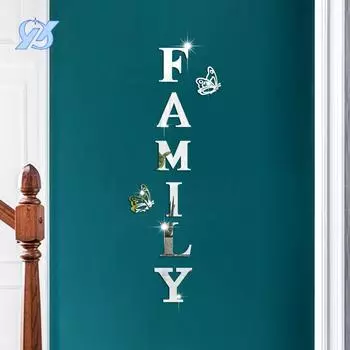 Главная Английский трехмерная 1 мм акриловая наклейка на стену дверь комнаты вход фон украшение