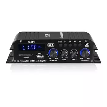 Главная Автомобильный сабвуфер HiFi Bluetooth Цифровой усилитель мощности для аудиоусилителя 4.0CH