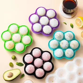 Главная Большая емкость для приготовления кубиков льда Лоток для кубиков льда Круглая силиконовая форма для льда Кухонные принадлежности для бара Инструменты для бармена фиолетовый